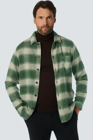 No Excess Langarmshirt Overshirt im Karo-Design