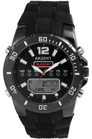 Akzent Quarzuhr 2420025 Analog-Digital Herrenuhr mit Silikonarmband - Verkäufer: Shaghafi GmbH