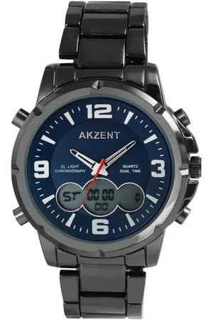 Akzent Quarzuhr 2420026 Analog/Digital Herrenuhr mit Edelstahlarmband - Verkäufer: Shaghafi GmbH