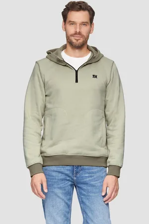 QS by s.Oliver Sweatshirt Hoodie mit Stehkragen und Reißverschluss Logo - Verkäufer: