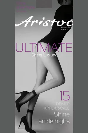 Aristoc Feinsocken Ultimate 15D Shine Ankle Highs Black SM einfarbig - Verkäufer: maria-dee