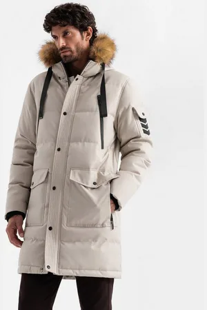 Ombre Clothing Winterjacke Lange warme Herrenjacke mit Kapuze - Verkäufer: