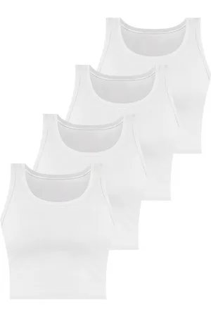 Janice Tanktop 4 x Damen crop Top Namlea Kurzes Tanktop aus Baumwolle - Verkäufer: NORMANI