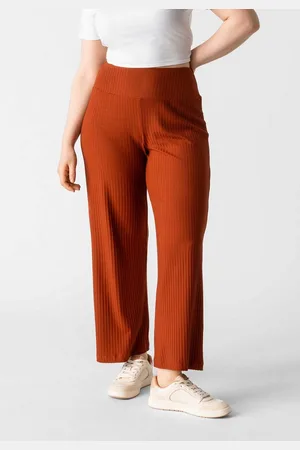 Les Lunes Stoffhose MICHELLE Rib Wide Leg LENZING™ ECOVERO™ Viskose, femininer Chic, gerades weites Bein,bequem - Verkäufer: GoJungo GmbH