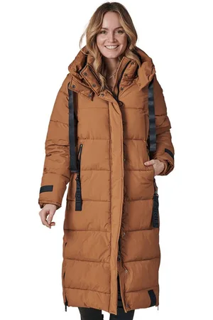 Zhrill Winterjacke Maxi Mantel ZHISI MAX Honey Mustard (0-St) angenehmer Tragekomfort - Verkäufer: Trenddeal GmbH