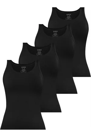 Janice Tanktop 4 x Damen Top Nazca Trägertop aus Baumwolle - Verkäufer: NORMANI