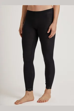 Calida Leggings Silky Wool Joy mit Spitzensaum