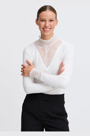 B YOUNG Longsleeve BYRALITSA TOP - modisches Langarm-Shirt mit Spitze - Verkäufer: meinemarkenmode