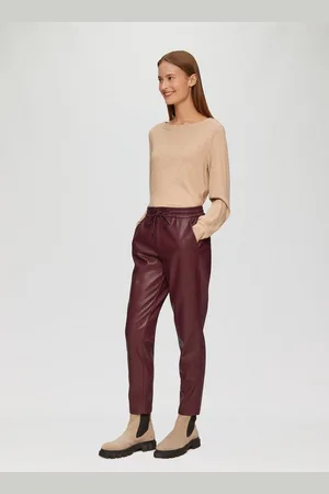 QS by s.Oliver 7/8-Hose Jogpants aus Lederimitat Gummizug - Verkäufer: