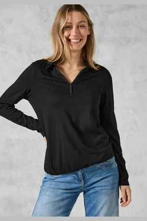 CECIL Langarmshirt mit Elastiksaum