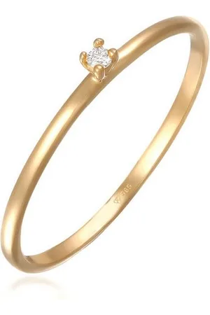 Elli DIAMONDS Diamantring Diamant Weiß Brillantschliff (0.004ct) Klassisch 585 Gelbgold - Verkäufer: JULIE & GRACE GmbH