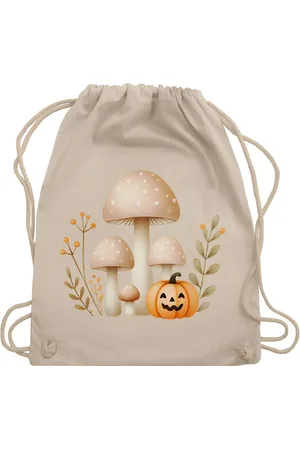 Shirtracer Turnbeutel Süße Pilze mit Kürbis, Herbstliches Baby und Kinder Motiv, Geschenki, Halloween Beutel - Verkäufer: