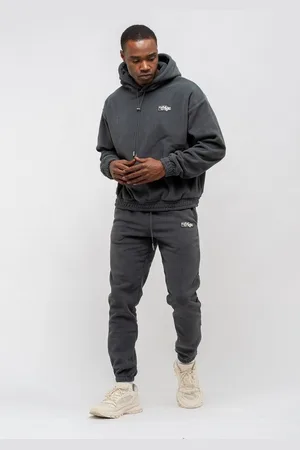Tom Barron Trainingsanzug Men Casual Oversize Tracksuit With Fleece Fabric Patch Logo, mit modernem Design - Verkäufer: heyconnect