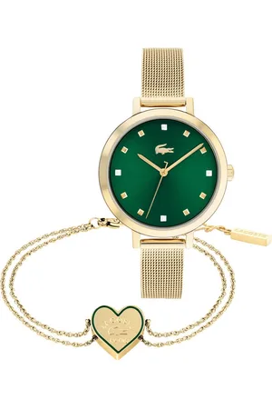 Lacoste Quarzuhr RIGA 2070029, (Set, 2-tlg., mit Armband), Armbanduhr, Damenuhr, Edelstahlarmband, Geschenkidee