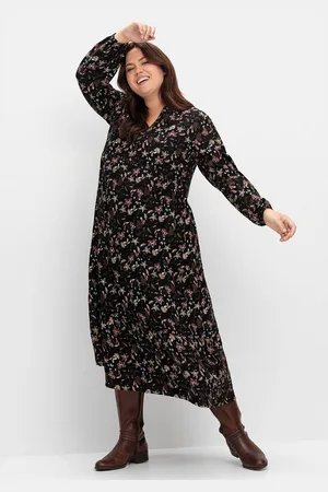 Sheego Druckkleid Große Größen mit Alloverprint, komplett gefüttert