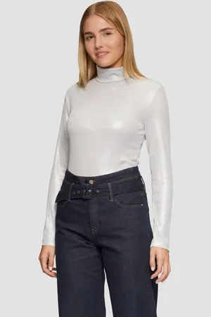 QS by s.Oliver Langarmshirt Langarmshirt mit Silber-Coating im Slim Fit - Verkäufer: