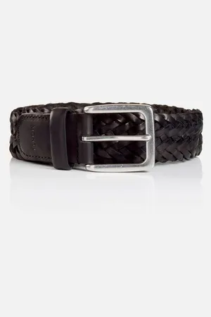 Carlo Monti Ledergürtel 3,5 cm breit, Business-Casual, Glattleder geflochten