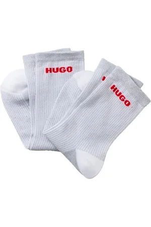 HUGO BOSS Freizeitsocken 2P QS RIB LUREX PA W (Packung, 2-Paar) mit glänzenden Fäden