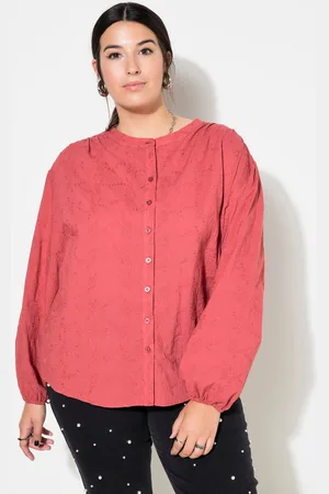 STUDIO UNTOLD Satinbluse Bluse oversized Struktur-Qualität Ballon-Langarm - Verkäufer: Popken Fashion Group