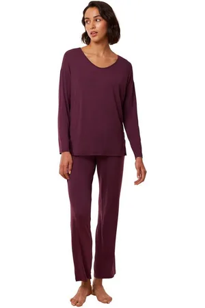 Triumph Pyjama Damen Pyjama 10221061 Burgundy (1 Stück, 1 tlg., 1 Stück) - Verkäufer: Mein Style