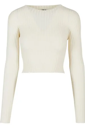 Urban classics Rundhalspullover Damen Ladies Short Rib Knit Twisted Back Sweater (1-tlg)