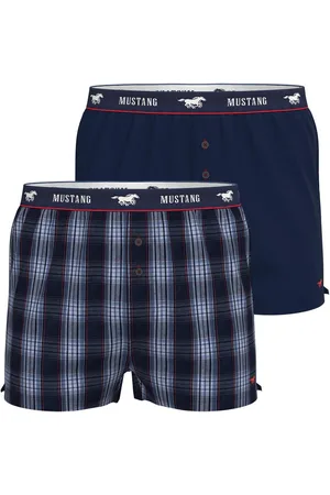 Mustang Boxershorts Woven Boxer Short Unterhose Unterwäsche (Set, 2-St., 2er-Pack) Bequem und locker - OEKO-TEX® Standard - Elastischer Bund - Nachhaltig - Verkäufer: s2c GmbH