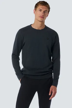 No Excess Rundhalspullover Rundhalspullover mit Raffinierter Zwei-Farben-Jacquard