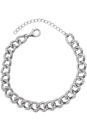 Firetti Armband Schmuck Geschenk Silber 925 Armschmuck Armkette Panzerkette, mit Zirkonia (synth)
