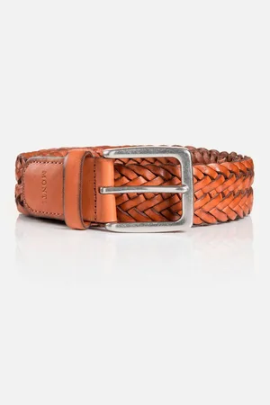 Carlo Monti Ledergürtel 3,5 cm breit, Business-Casual, Glattleder geflochten