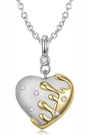 Karma Silberkette Damenkette Silber 925 mit Herzanhänger (Halskette mit Anhänger, Echtschmuck Herz Damenschmuck), Damenkette Kette Schmuck Kristalle Geschenk - Verkäufer: Sanixa