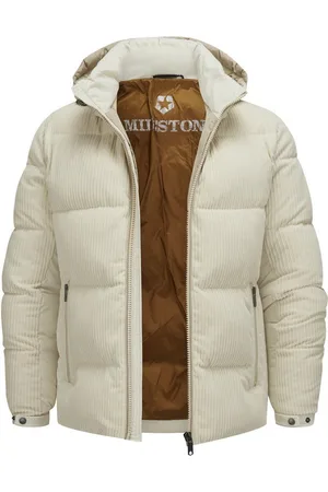 Milestone Steppjacke MSCordoba im Materialmix aus samtiger Cord-Qualität mit Kapuze - Verkäufer: LOGWOOD-STORE