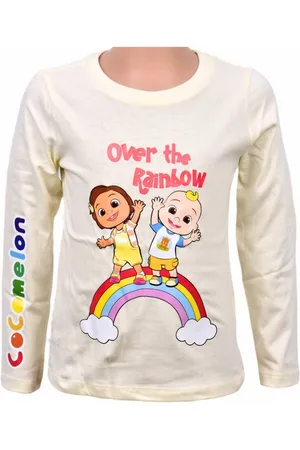 Cocomelon Langarmshirt Over the Rainbow Mädchen Shirt aus Baumwolle Gr. 92- 104 cm - Verkäufer: Starkids Licensed Brands and more