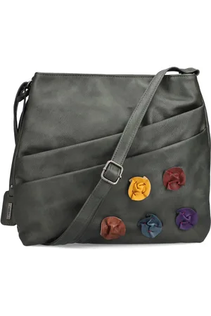 Rieker Umhängetasche Montenegro, Schultertasche Damen Tasche mit dekorativen Aufnähern