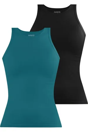 Janice Tanktop 2 x Damen Top hochgeschlossen Nauta Trägertop aus Baumwolle - Verkäufer: NORMANI