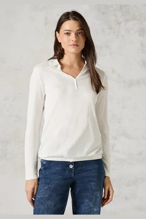 CECIL Langarmshirt mit Elastiksaum