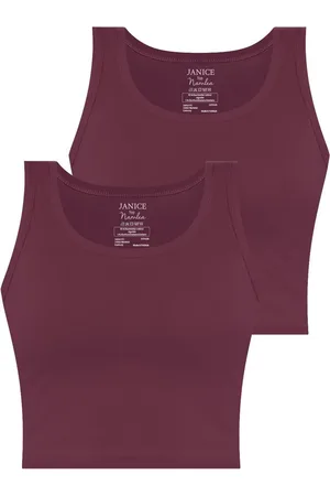Janice Tanktop 2 x Damen crop Top Namlea Kurzes Tanktop aus Baumwolle - Verkäufer: NORMANI