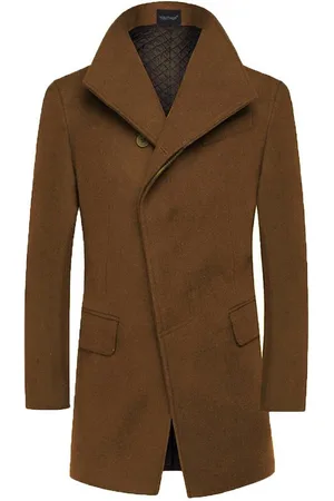 Allthemen Wollmantel mit Reverskragen Wintermantel Warm Slim Fit Herrenmantel - Verkäufer: