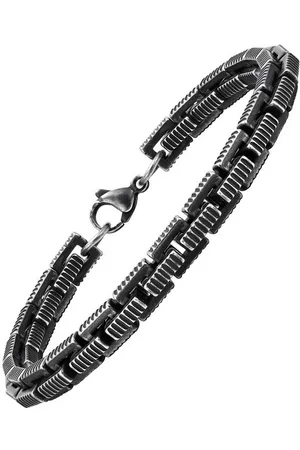 Karma Edelstahlarmband Exclusives Herrenarmband antikgrau Edelstahl (Armband Schmuck Geschenk), Armschmuck Herren Gliederarmband - Verkäufer: Sanixa