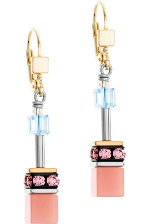 COEUR DE LION Paar Ohrhänger Schmuck Edelstahl GeoCUBE® Würfelkette, 2838/20-1520,-1573,-2026,-2028, Made in Germany - mit Swarovski® Kristall, Strassstein, Schmuckstein