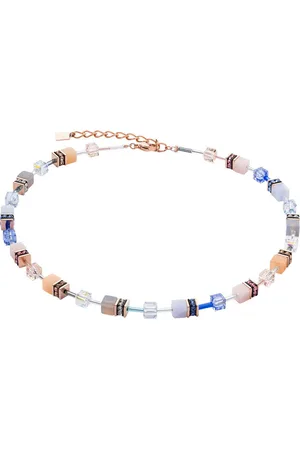 COEUR DE LION Collier Schmuck Edelstahl GeoCUBE® Iconic Precious Würfelkette, 4905/10, Made in Germany - mit Swarovski® Kristall, Strassstein, Schmuckstein