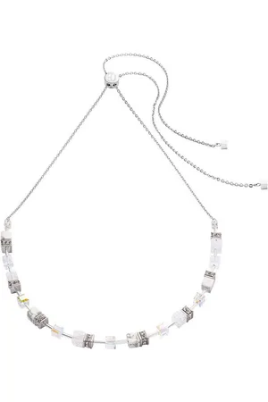 COEUR DE LION Collier Schmuck Geschenk Edelstahl GeoCUBE® Iconic Nature Würfelkette, 3035/10, Made in Germany - mit Swarovski® Kristall, Strassstein, Schmuckstein
