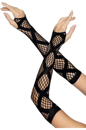 Leg Avenue Abendhandschuhe Netz Handschuhe (2-St) grobes Netz-Muster - Verkäufer: Sandritas