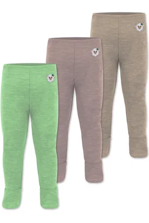 Normani Slip 3er Pack Baby Merino Unterhose mit Füßen Babyhose Winter Wollhose Leggings Thermohose mit Fuß - Verkäufer: