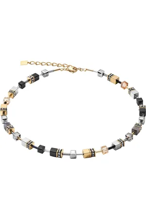 COEUR DE LION Collier Schmuck Geschenk Edelstahl GeoCUBE® Würfelkette, 2839/10-1216, Made in Germany - mit Swarovski® Kristall, Strassstein, Schmuckstein