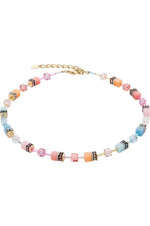 COEUR DE LION Collier Schmuck Geschenk Edelstahl GeoCUBE® Würfelkette, 2838/10, Made in Germany - mit Swarovski® Kristall, Strassstein, Schmuckstein
