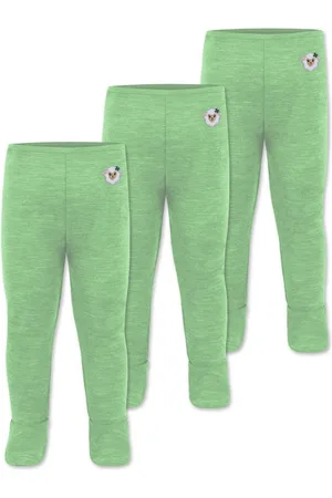 Normani Slip 3er Pack Baby Merino Hose mit Füßen Baby Merinohose mit Fuß Thermoleggings Lange Thermounterhose Babyhose - Verkäufer: