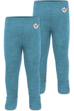 Normani Slip 2er Pack Baby Merino Hose mit Füßen Winter Merinohose Lange Woll Unterhose Leggings mit Fuß - Verkäufer: