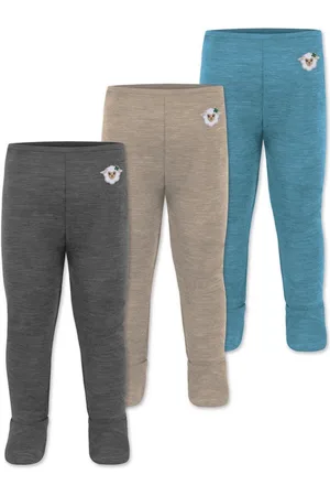 Normani Slip 3er Pack Baby Merino Unterhose mit Füßen Babyhose Winter Wollhose Leggings Thermohose mit Fuß - Verkäufer: