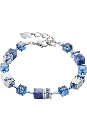 COEUR DE LION Armband Schmuck Edelstahl GeoCUBE® Iconic Precious Würfelkette, 4017/30, Made in Germany - mit Swarovski® Kristall, Strassstein, Schmucksteinen