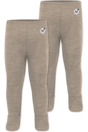 Normani Slip 2er Pack Baby Merino Hose mit Füßen Winter Merinohose Lange Woll Unterhose Leggings mit Fuß - Verkäufer: